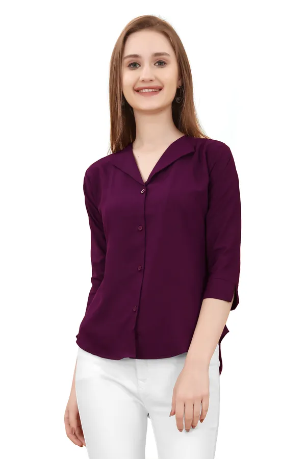 Purple_Poly_Crepe_Shirts_For_Women
