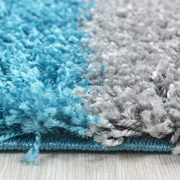 3_x_5_Feet_Turquoise_Chess_Box_Design_Non_Shedding_Shaggy_Carpets