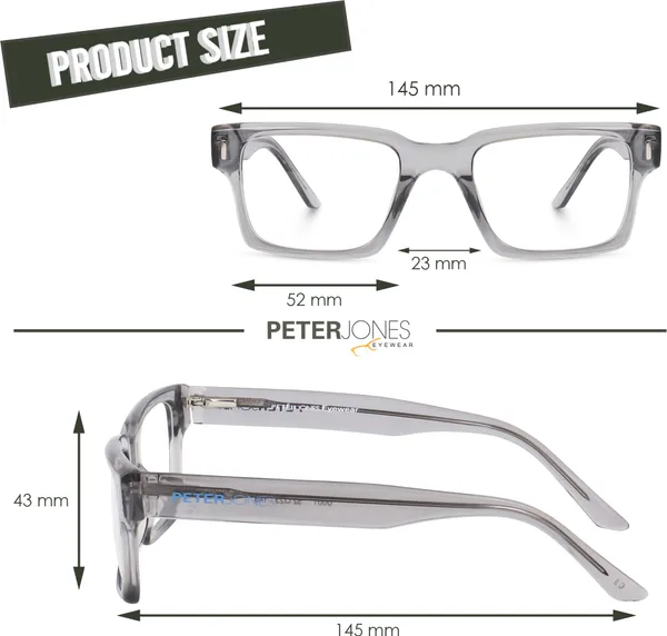 Grey_Full_Rim_Square_Frame_(52_Mm)_-_For_Unisex