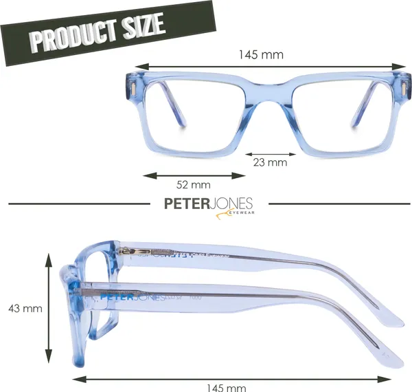 Blue_Full_Rim_Square_Frame_(52_Mm)_-_For_Unisex