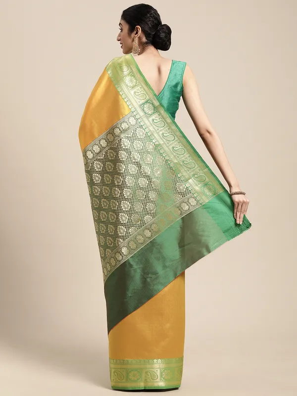 Gold_Valkalam_Katan_Silk_Banarasi_Sarees_For_Women