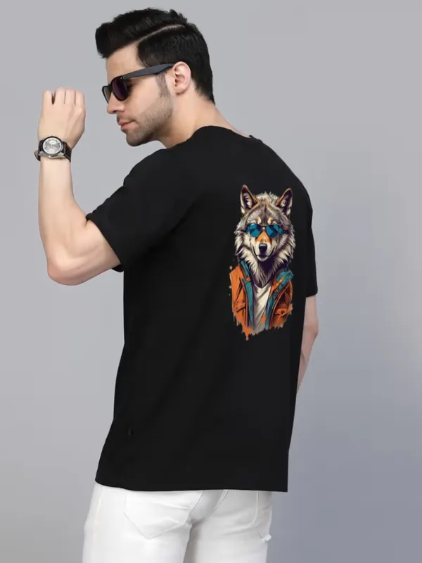 Black_Oversized_Printed_Half_Sleeve_Cotton_T-Shirt_For_Men