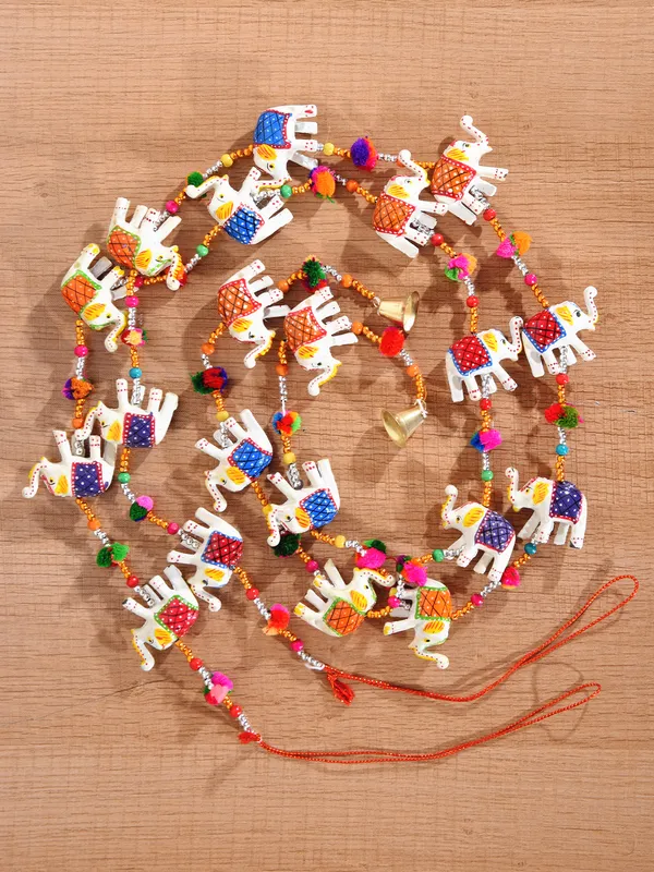 Paper_Mache_Elephant_Full_Door_Hangings_(1.6_M,_20_Elephant)_-_Set_of_2