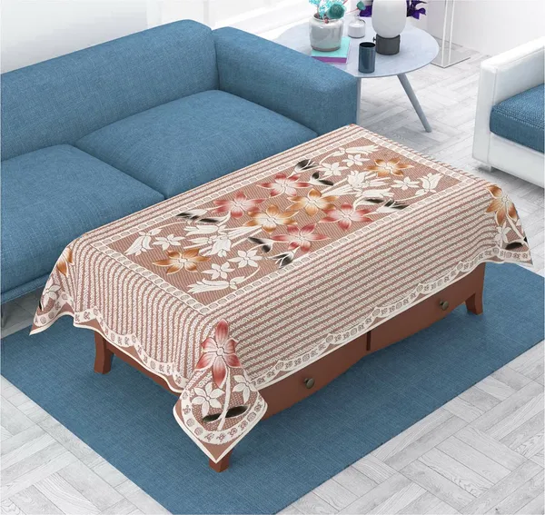 Polyester_Cotton_Net_Fabric_Floral_Design_5_Seater_Sofa_Cover_with_Matching_4_Seater_Center_Table_Cover_Set,_Brown