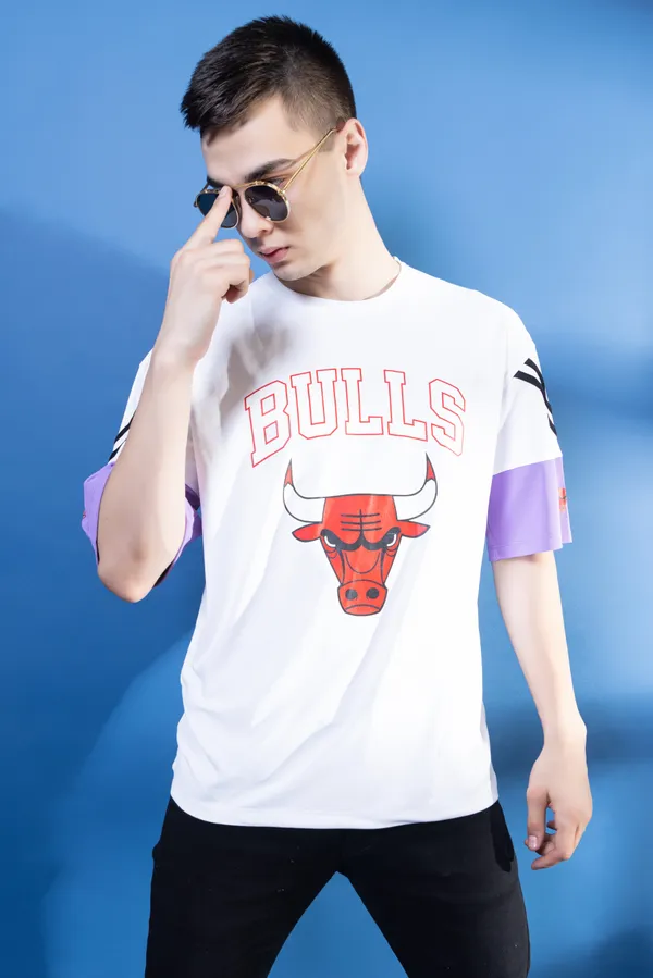 White_Honey_Comb_Printed_Round_Neck_Soft_T-Shirt_For_Men