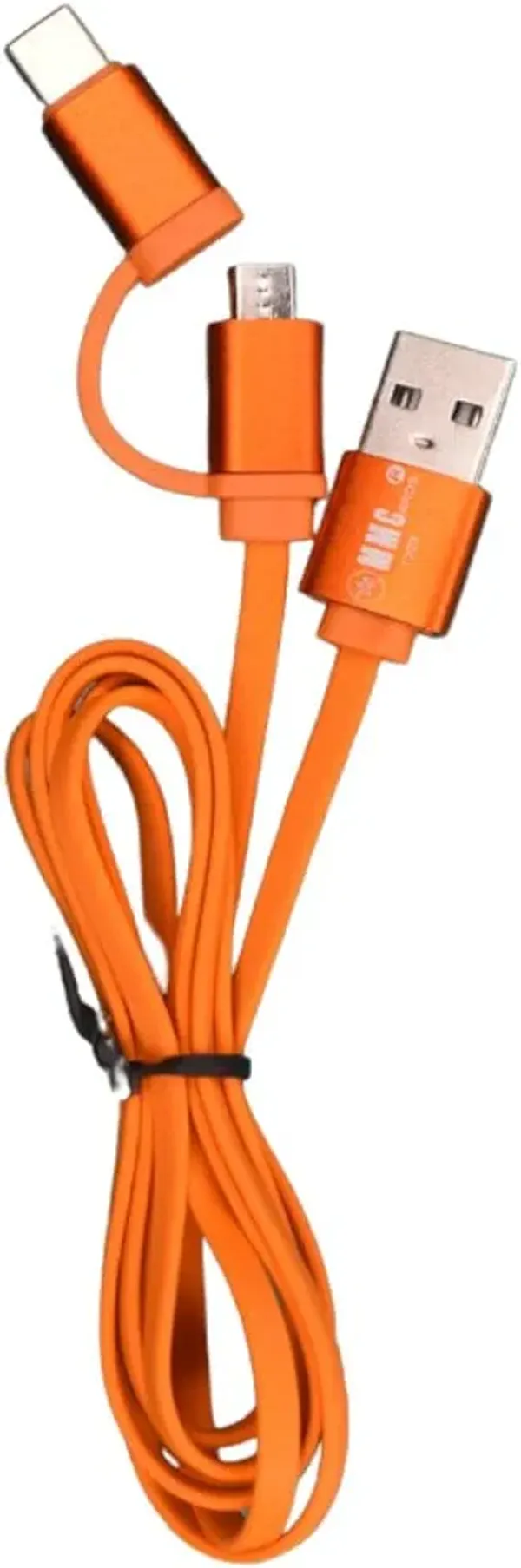 Usb_&_Type_C_Cable_3.1A_Speed_Multi_Charging_Cable_2_In_1_Length1000Mm_Silicone_Wire_Multiple_Usb_Fast_Charging_Cable_For_Android_And_Type_C_Devices_Usb_Port_Compatible_To_All_Android