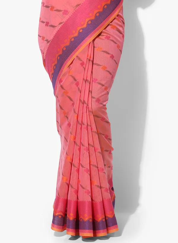 Pink_Silk_Blend_Banarasi_Sarees_For_Women