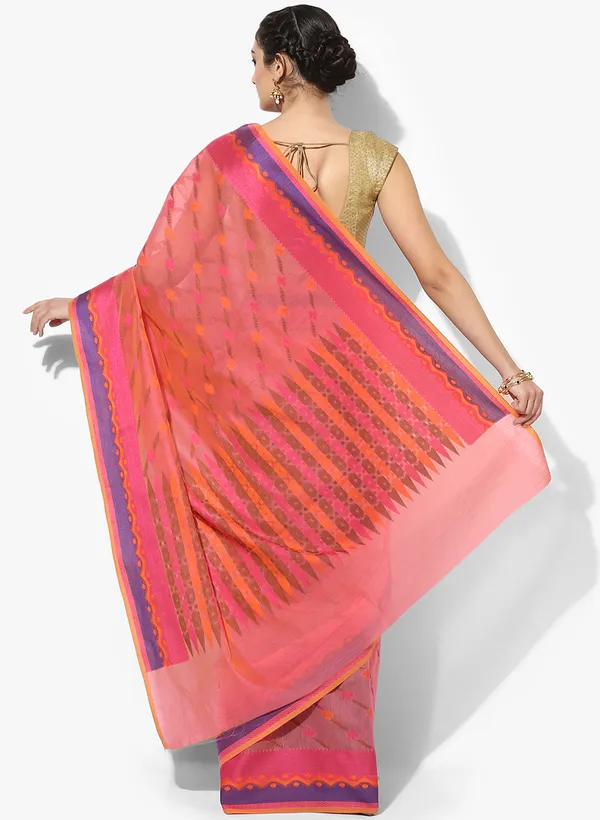 Pink_Silk_Blend_Banarasi_Sarees_For_Women
