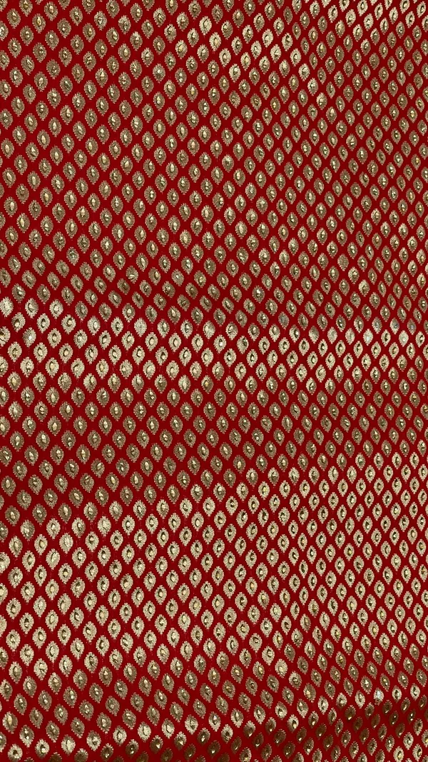 Humairah_Presents_Red_Satin_Silk_Stone_Work_Golden_Zari_Chunri_Booti_with_Banarasi_Zari_Border_and_Red_Blouse