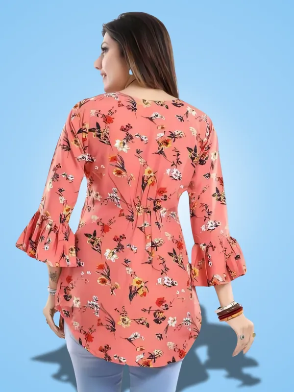 Orange_Crepe_Floral_Printed_Tie-Up_Neck_Tunic_Tops