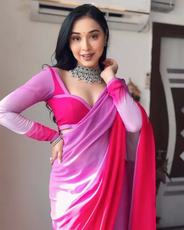 Calm_Pink_&_Pink_Colour_1-Minute_Ready_To_Wear_Georgette_Saree_With_Blouse_Piece