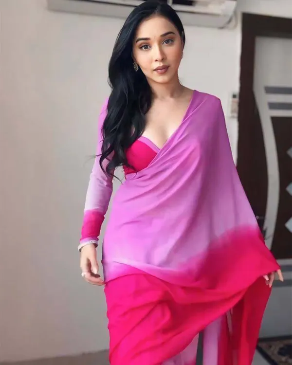 Calm_Pink_&_Pink_Colour_1-Minute_Ready_To_Wear_Georgette_Saree_With_Blouse_Piece
