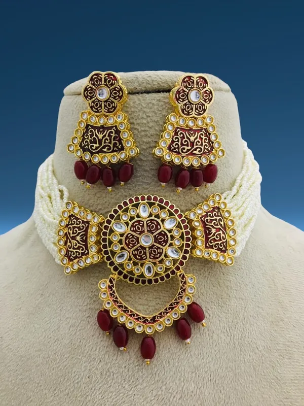Unique_Crimson_and_Pearl_Elegance_Choker_Set