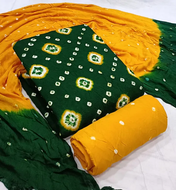 Unstitched_Rayon_Bandhani_Dress_Material_Top_Bottom_And_Dupatta