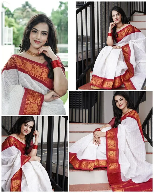 Maroon_Soft_Lichi_Silk_Saree_With_Unstitched_Blouse_For_Women