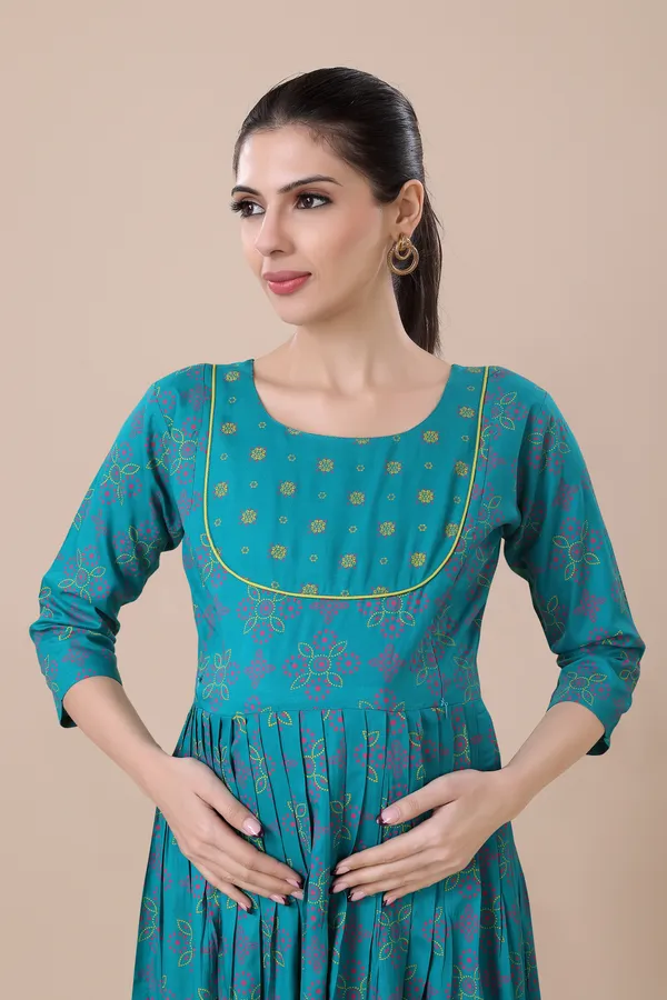 Teal_Feeding_&_Maternity_Dress_With_Zippers_(Top_&_Bottom)