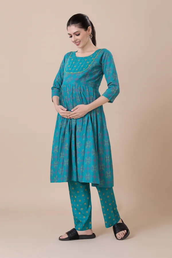 Teal_Feeding_&_Maternity_Dress_With_Zippers_(Top_&_Bottom)