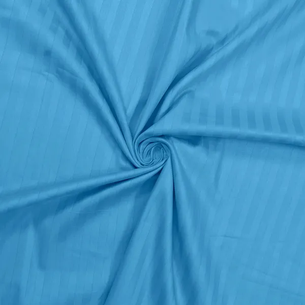 _100%_Cotton_220_TC_Italian_Stripes_Flat_King_Size_Bedsheet_With_2_Pillow_Cover_(108_x_108_Inch,_SKY_BLUE)
