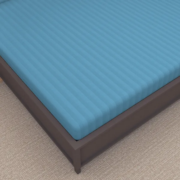 _100%_Cotton_220_TC_Italian_Stripes_Flat_King_Size_Bedsheet_With_2_Pillow_Cover_(108_x_108_Inch,_SKY_BLUE)