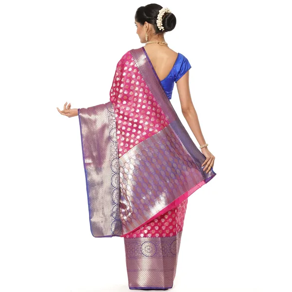 Pink_Kanchi_Silk/Brocade_Banarasi_Sarees_For_Women