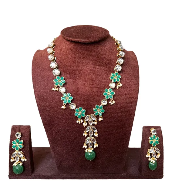 Green_Alloy_Copper_Jewellery_Set_For_Women