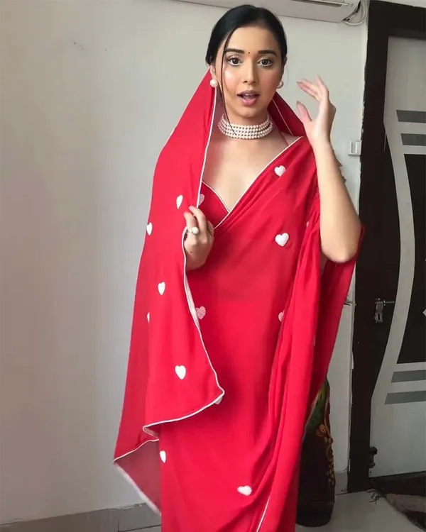 Red_Color_1-Minute_Ready_To_Wear_Georgette_Saree_With_Thread_Gamthi_Work