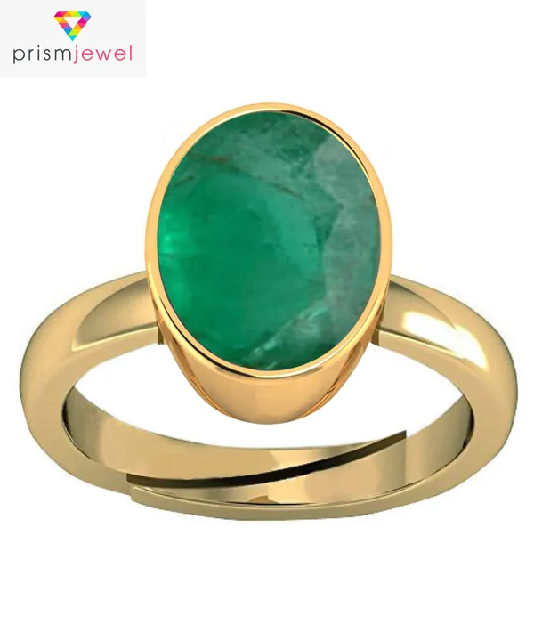 Prism Jewel 7.25 Ratti Green Emerald (Panna) Ring Price in India - Buy ...