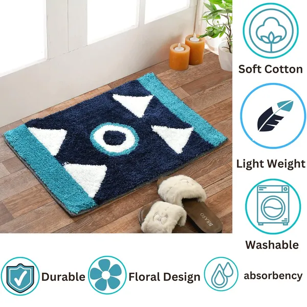 Cotton_Microfiber_Anti_Slip_Bathmat_Quick_Dry_Water_Absorbent_Mat-_40_x_60_cm,_Blue