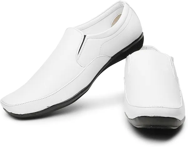 White_PU_Premium_Slip_On_Shoe_For_Men