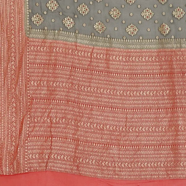 Grey_Khaddi_Georgette_Banarasi_Sarees_For_Women