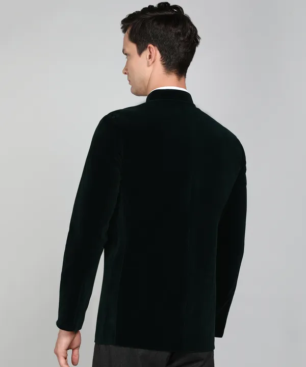 Bottle_Green_Velvet_Solid_Bandhgala