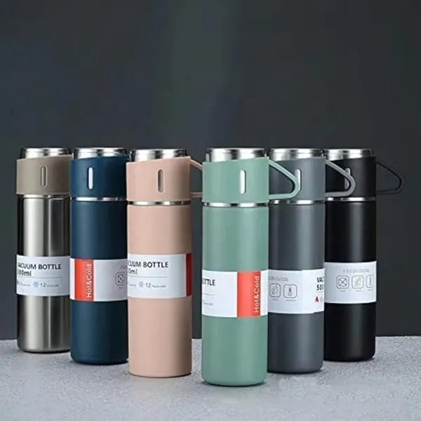 500_ml_Vacuum_Flask_Set_,_Thermo_Coffee_Tumbler,_Set_with_2_Extra_Cups_for_Coffee_Hot_Drink_and_Cold_Drink_Water_Flask,_Flask_with_3_Cups,_Multicolor