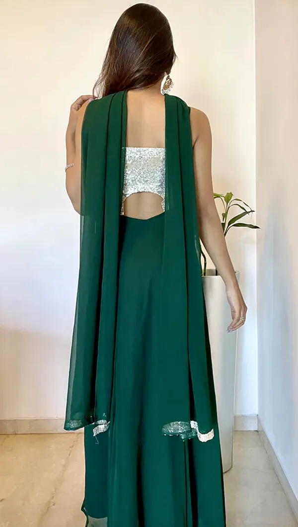 Cutout_Anarkali_Style_Green_&_Silver_Women_Suit