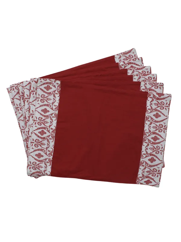 Pack_for_18_Pieces_Cotton_Maroon_Abstract_Printed_Place_Mat_With_Napkin_Set_for_Dining_and_Center_Table