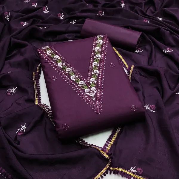 MOREKOKART Violet Cotton Unstitched Kurta Churidar Material with Dupatta Price in India Buy MOREKOKART Violet Cotton Unstitched Kurta Churidar Material with Dupatta online at undefined