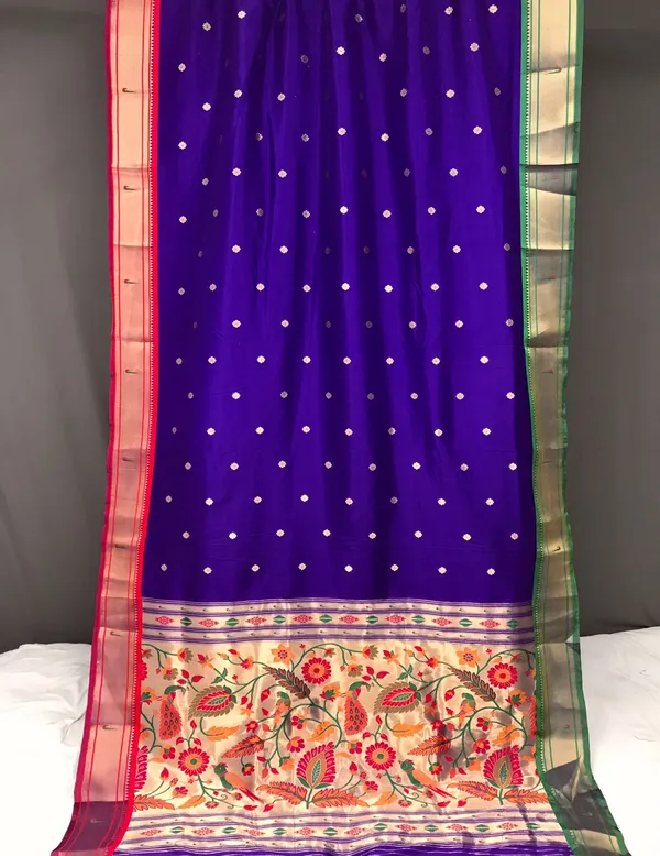 Violet_Paithani_Silk_Woven_Saree