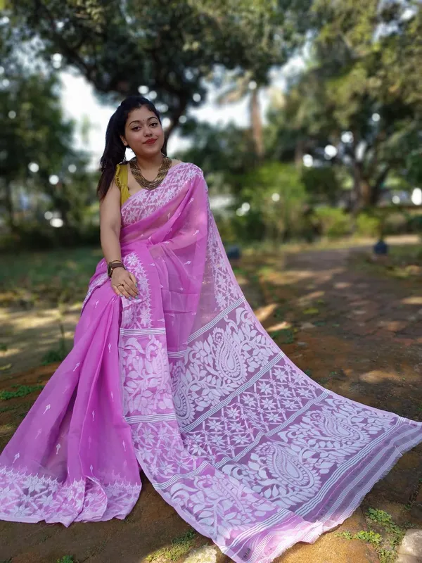 Violet_Premium_Quality_Dhakai_Jamdani_Saree