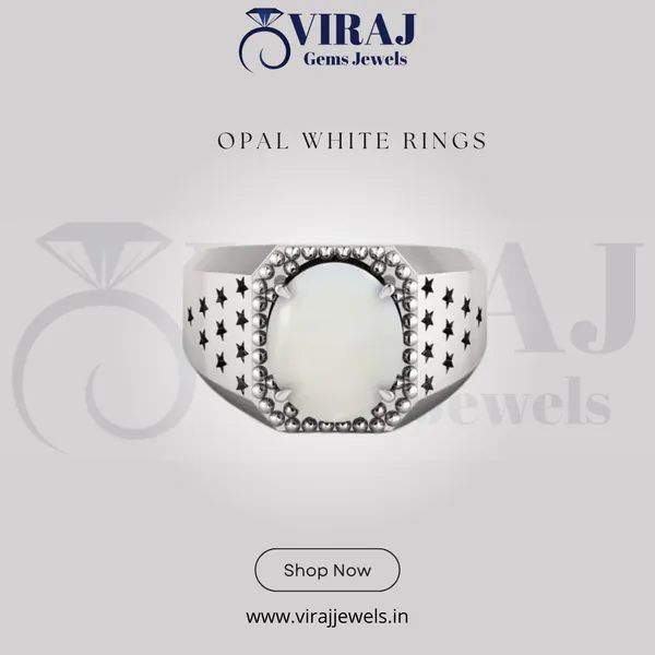 Opal_Ring_Created_White_Opal_Gemstone_Ring_Adjustable_Opal_Ring_For_Men_&_Women_7.25_Ratti