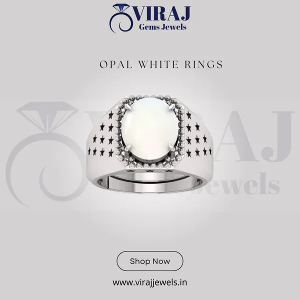 Opal_Ring_Created_White_Opal_Gemstone_Ring_Adjustable_Opal_Ring_For_Men_&_Women_7.25_Ratti
