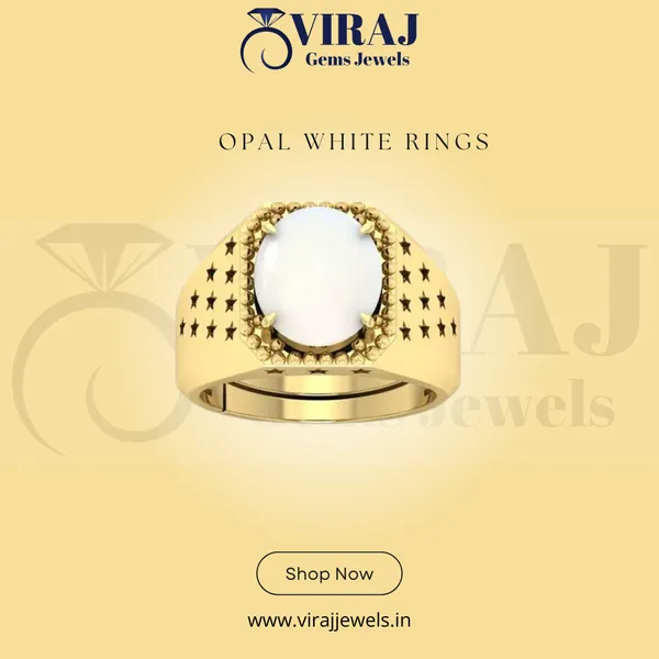 Opal_Ring_Created_White_Opal_Gemstone_Ring_Adjustable_Opal_Ring_For_Men_&_Women_7.25_Ratti