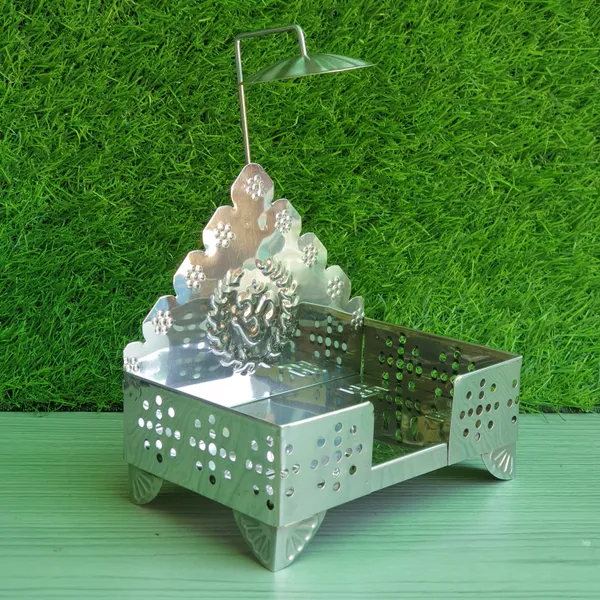 Visat_Goddism_S_S_Singhasan_With_Chhatra_For_Laddu_Gopal_Ji_|_Bal_Gopal_Ji_|Stainless_Steel_Singhasan