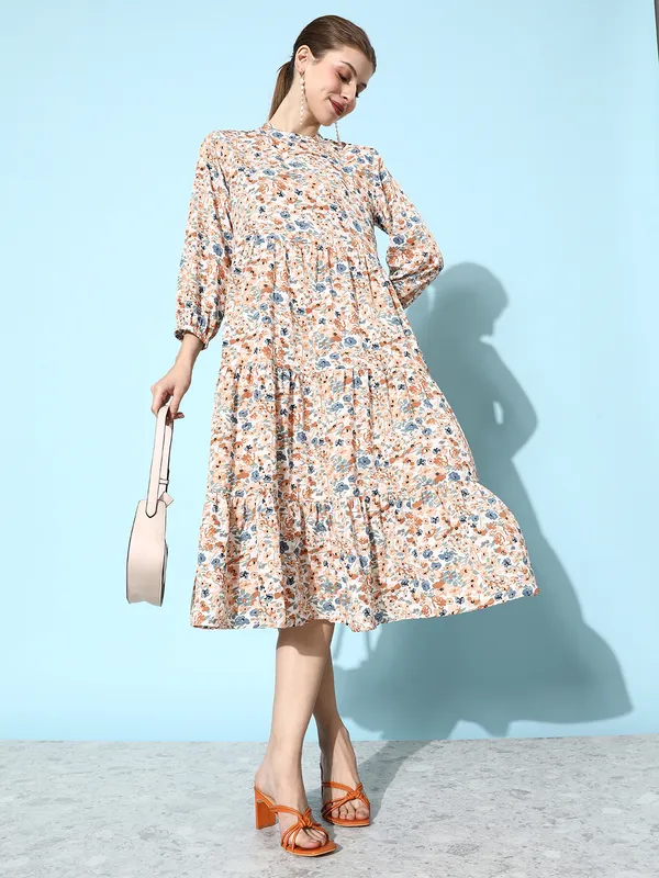 Multicolor_Crepe_Fit_and_Flare_Dress_For_Women