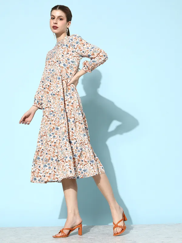 Multicolor_Crepe_Fit_and_Flare_Dress_For_Women