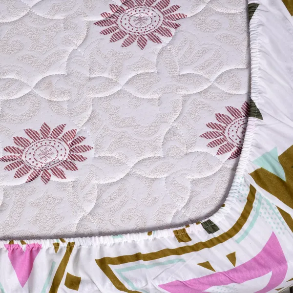 Moderangles_Bedsheet_For_Double_Bed_Elastic_Fitted_Cotton_Sheet_With_2_Pillow_Cover_(150_x_200_CM)_Morning_Glory