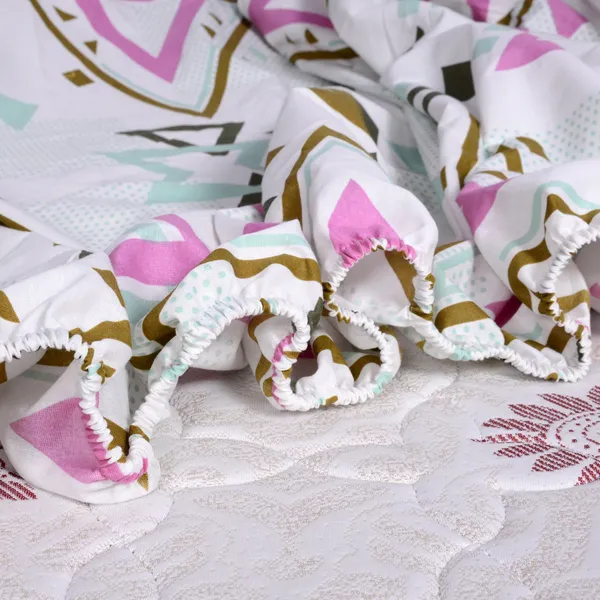 Moderangles_Bedsheet_For_Double_Bed_Elastic_Fitted_Cotton_Sheet_With_2_Pillow_Cover_(150_x_200_CM)_Morning_Glory