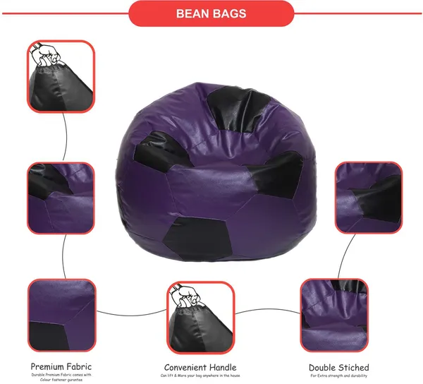 Black_And_Purple_Football_Xxxl_Bean_Bag_Cover_Without_Beans