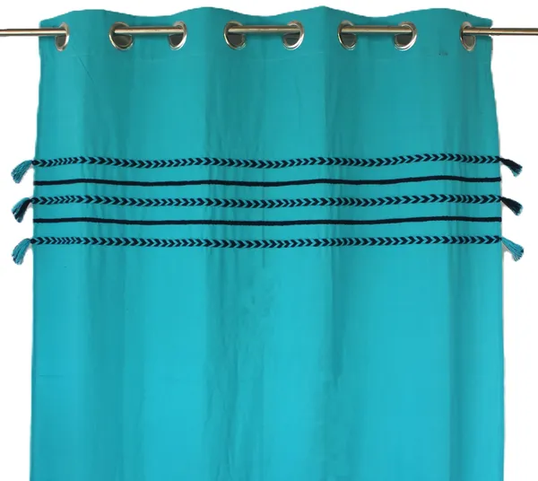 Pack_of_2_Cotton_Turquoise_Boho_Braids_Collection_Curtain_Set_for_Window_and_Door
