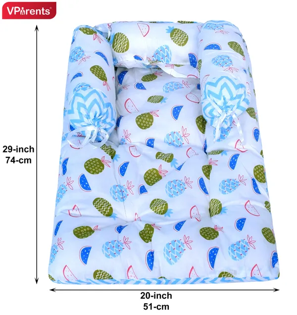 Fruity_Baby_4_Piece_Bedding_Set_with_Pillow_and_Bolsters_Sleeping_Bag_and_Bedding_Set_Combo_(Blue)