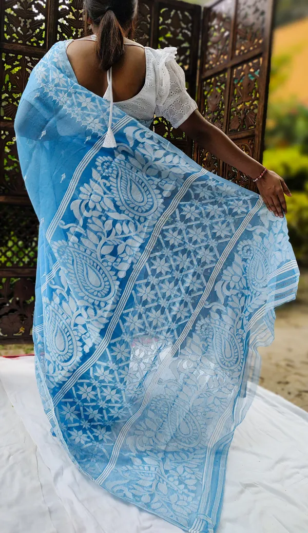 Blue_Premium_Quality_Dhakai_Jamdani_Saree