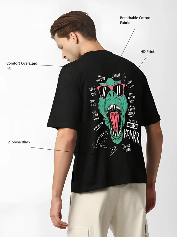 Black_Oversized_Printed_Half_Sleeve_Cotton_T-Shirt_For_Men